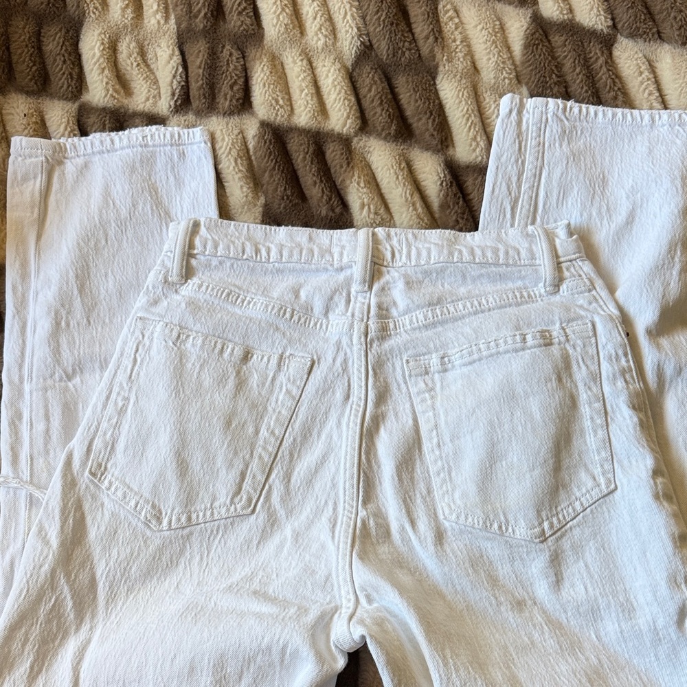 Abercrombie & Fitch White Ankle Straight Jeans - Picture 4 of 5